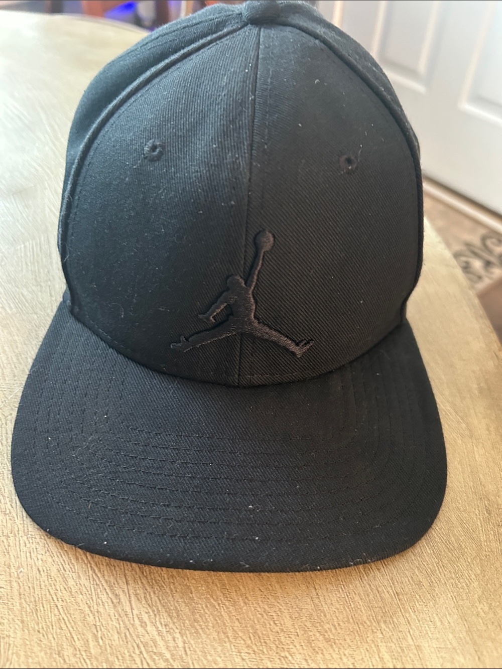 Jordan Black Embroidered Jumpman Fitted Cap